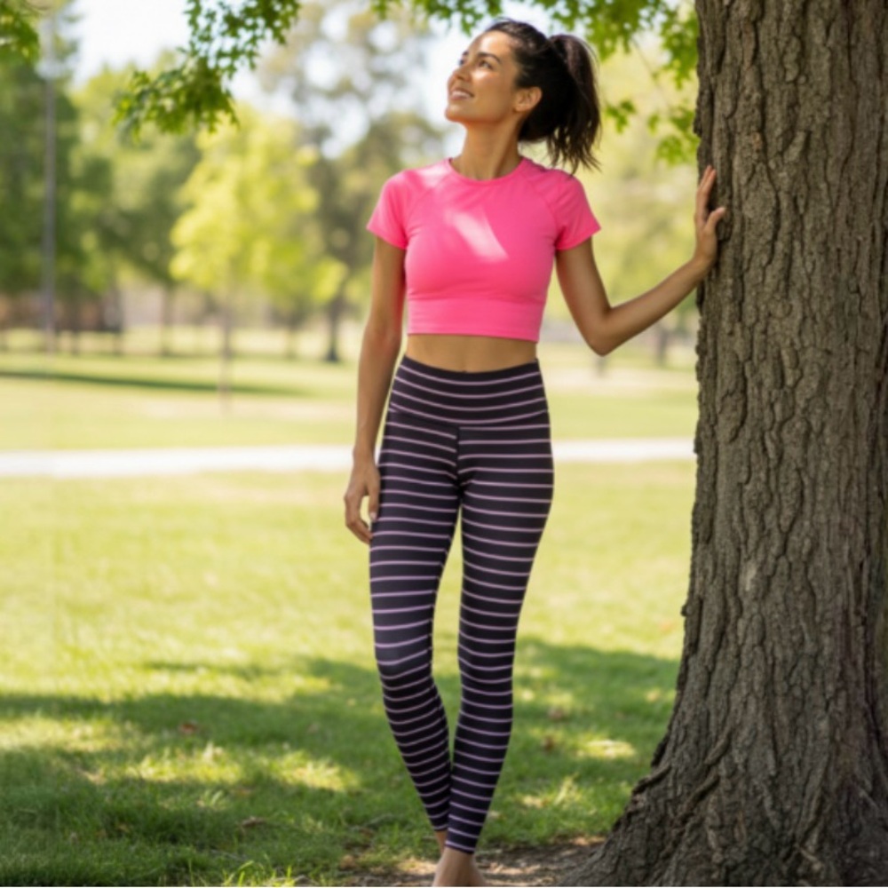 Spiritual Gangster Essential Striped Legging Size X SMALL